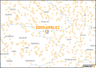 map of Gornji Palež