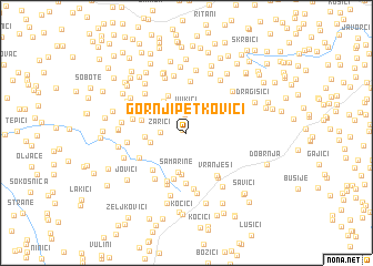 map of Gornji Petkovići