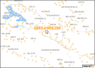 map of Gornji Prozor