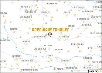 map of Gornji Pustakovec