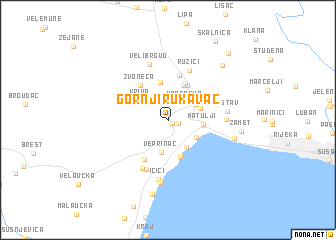 map of Gornji Rukavac