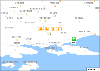 map of Gornji Seget