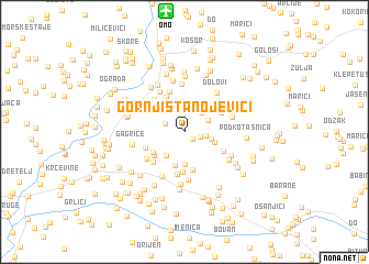 map of Gornji Stanojevići
