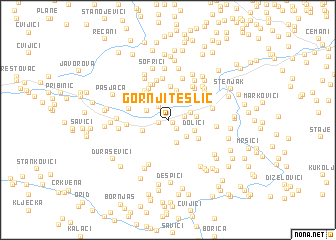 map of Gornji Teslić