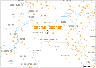 map of Gornji Vaganac