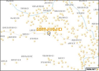 map of Gornji Vojići