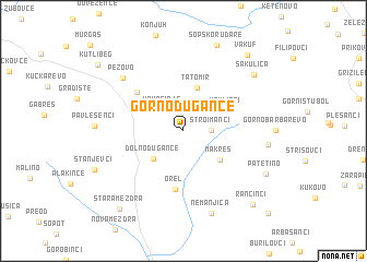 map of Gorno Ðugance