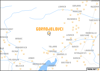 map of Gorno Jelovci