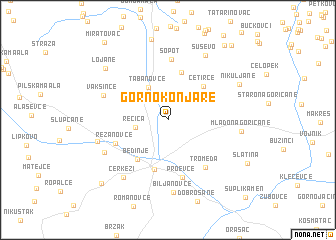 map of Gorno Konjare