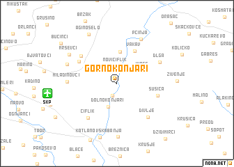 map of Gorno Konjari