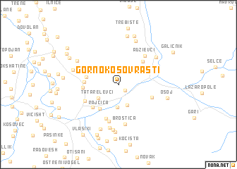 map of Gorno Kosovrasti