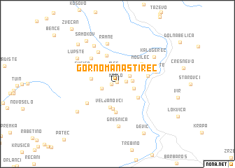 map of Gorno Manastirec