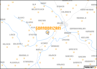 map of Gorno Orizari