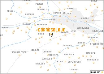 map of Gorno Solnje