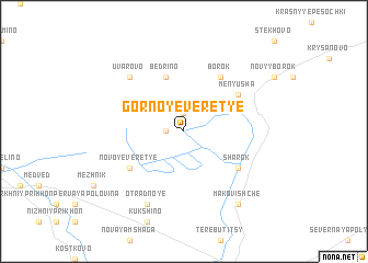 map of Gornoye Veret\