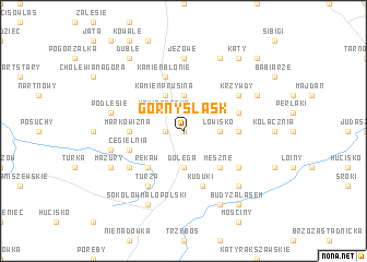 map of Górny Śląsk