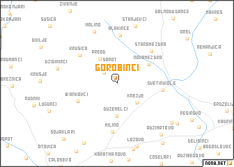 map of Gorobinci