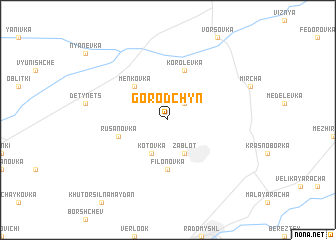 map of Gorodchyn