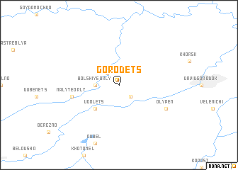 map of Gorodets