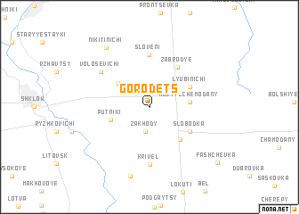 map of Gorodets