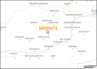 map of Gorodets