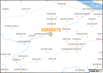 map of Gorodets