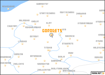 map of Gorodets