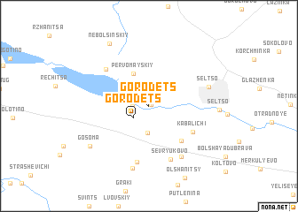 map of Gorodets