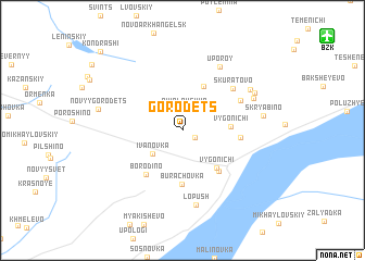 map of Gorodets