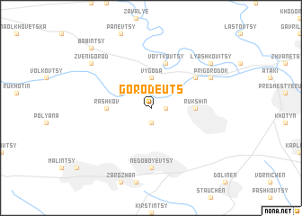 map of Gorodeutsʼ