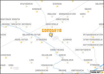 map of Gorodeya