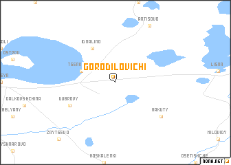 map of Gorodilovichi