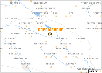 map of Gorodishche