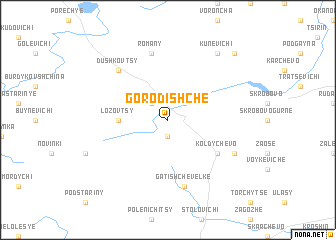 map of Gorodishche