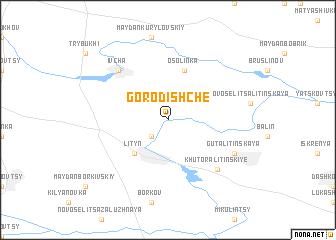 map of Gorodishche