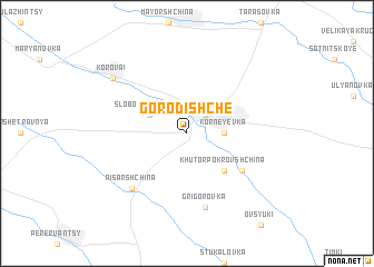 map of Gorodishche