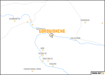 map of Gorodishche