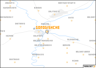 map of Gorodishche