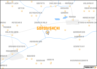 map of Gorodishchi