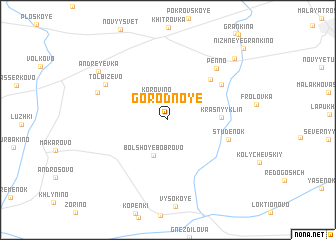 map of Gorodnoye