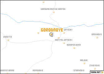 map of Gorodnoye