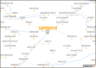 map of Gorodnya