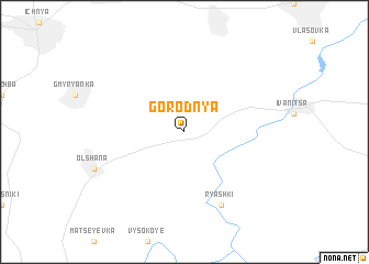 map of Gorodnya