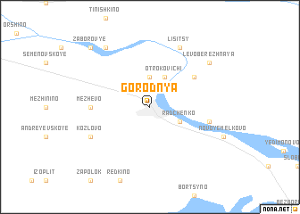 map of Gorodnya