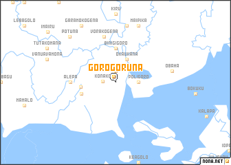 map of Gorogoruna