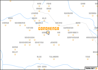 map of Goro Menga