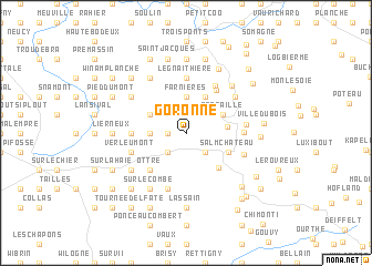 map of Goronne
