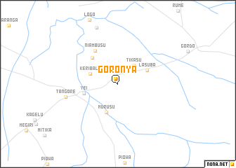 map of Goronya
