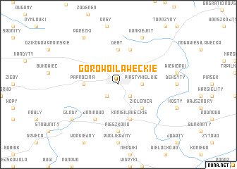 map of Górowo Iławeckie