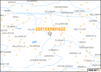 map of Gorteen Bridge